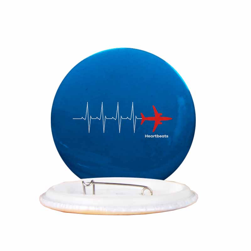 Aviation Heartbeats Designed Pins