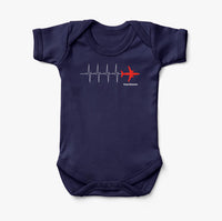 Thumbnail for Aviation Heartbeats Designed Baby Bodysuits