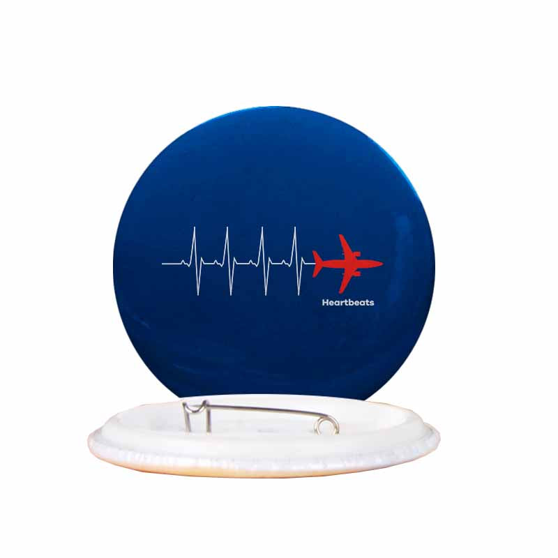 Aviation Heartbeats Designed Pins