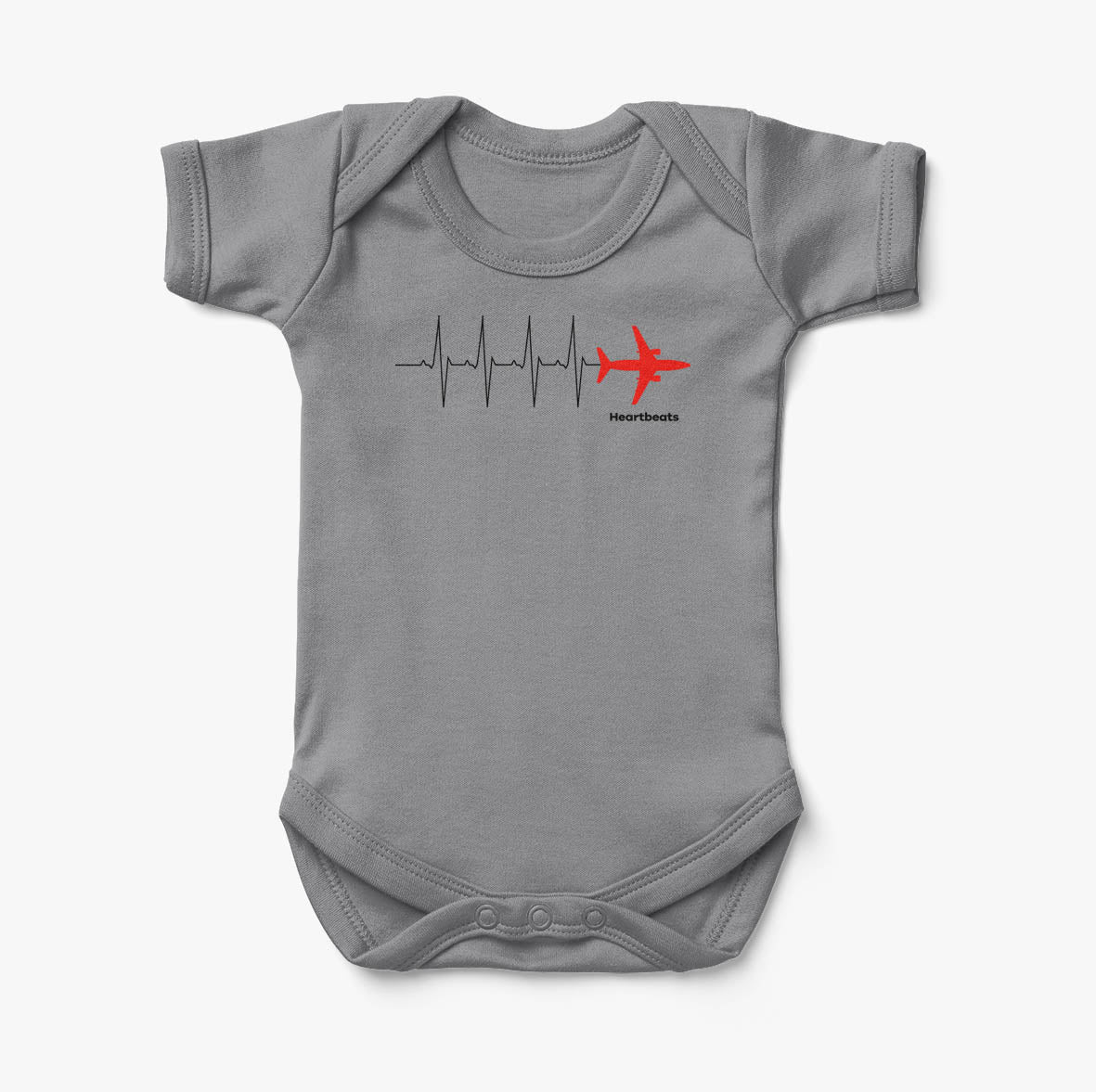 Aviation Heartbeats Designed Baby Bodysuits