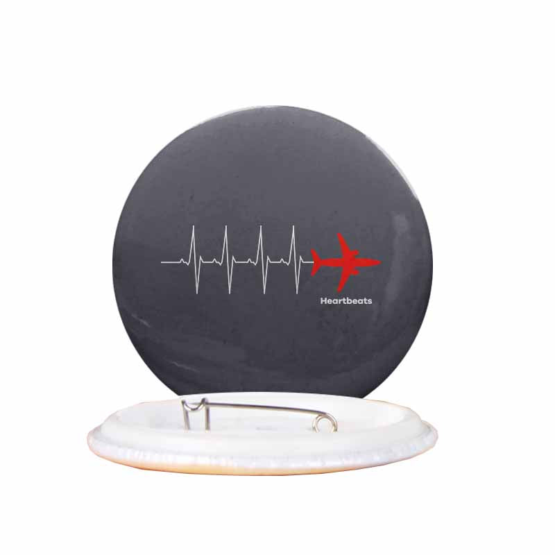 Aviation Heartbeats Designed Pins