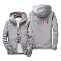 Thumbnail for Aviation Heartbeats Designed Windbreaker Jackets