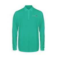 Thumbnail for Aviation Heartbeats Designed Long Sleeve Polo T-Shirts