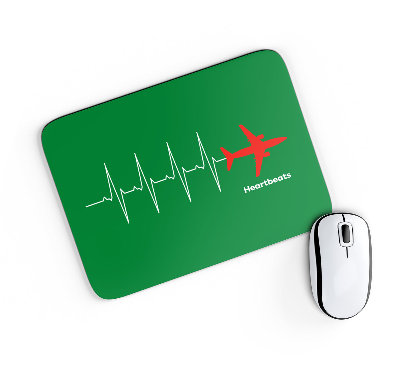 Aviation Heartbeats Designed Mouse Pads