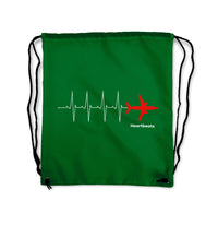 Thumbnail for Aviation Heartbeats Designed Drawstring Bags