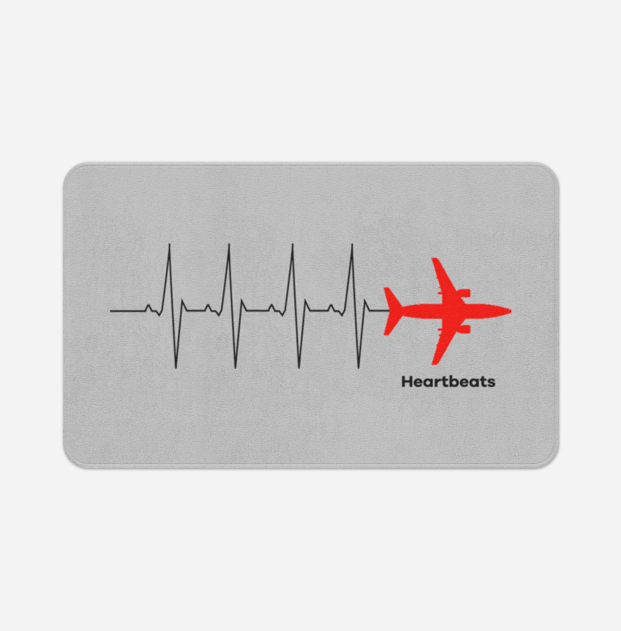 Aviation Heartbeats Designed Bath Mats