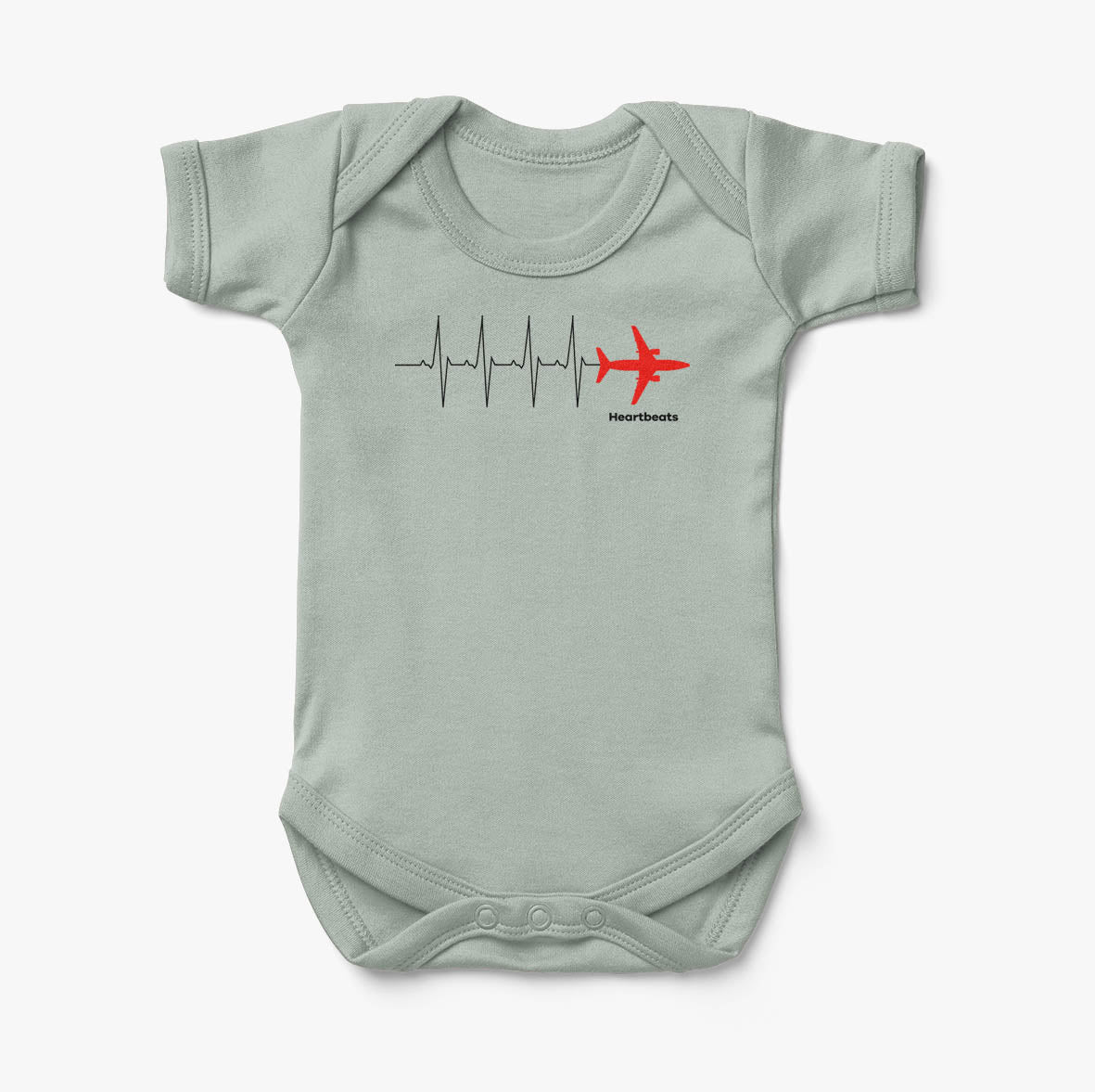 Aviation Heartbeats Designed Baby Bodysuits