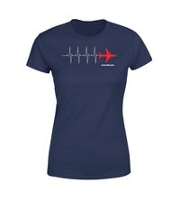 Thumbnail for Aviation Heartbeats Designed Women T-Shirts