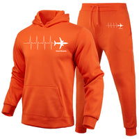 Thumbnail for Aviation Heartbeats Designed Hoodies & Sweatpants Set