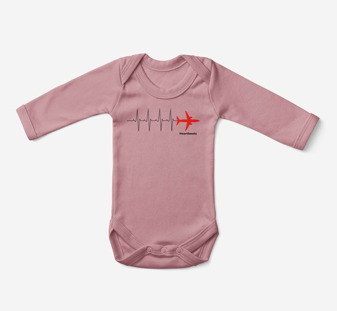 Aviation Heartbeats Designed Baby Bodysuits