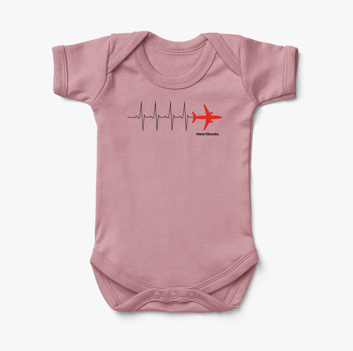 Aviation Heartbeats Designed Baby Bodysuits