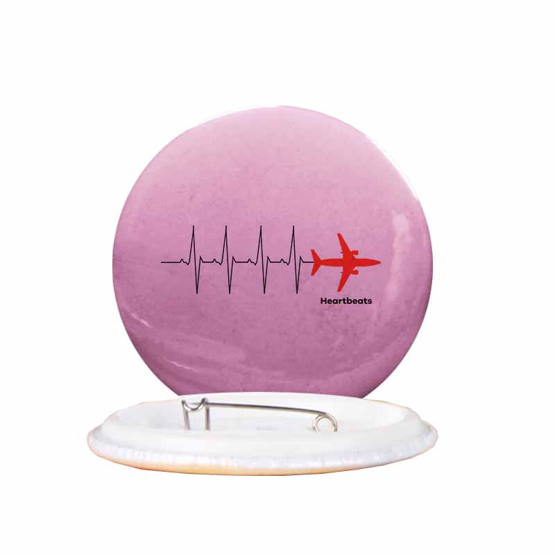 Aviation Heartbeats Designed Pins