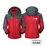 Thumbnail for Aviation Heartbeats Designed Thick Winter Jackets