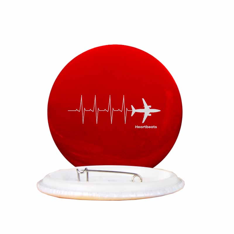 Aviation Heartbeats Designed Pins