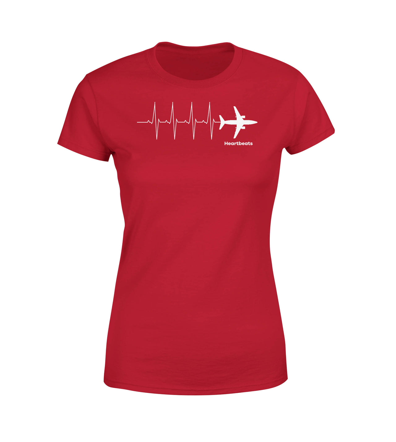 Aviation Heartbeats Designed Women T-Shirts