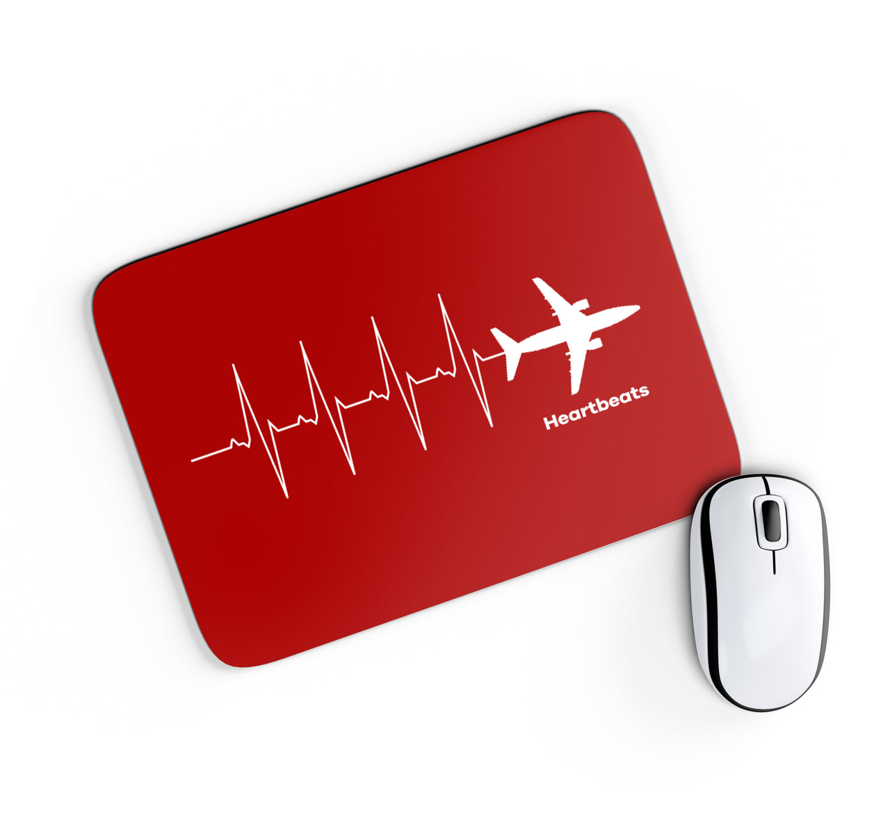 Aviation Heartbeats Designed Mouse Pads