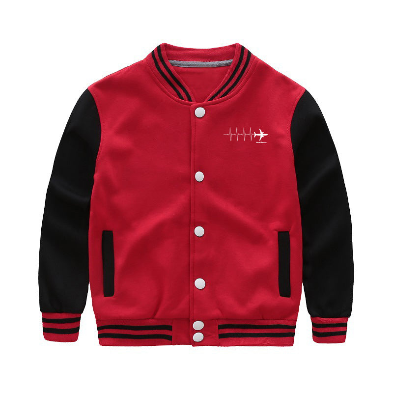 Aviation Heartbeats Designed "CHILDREN" Baseball Jackets
