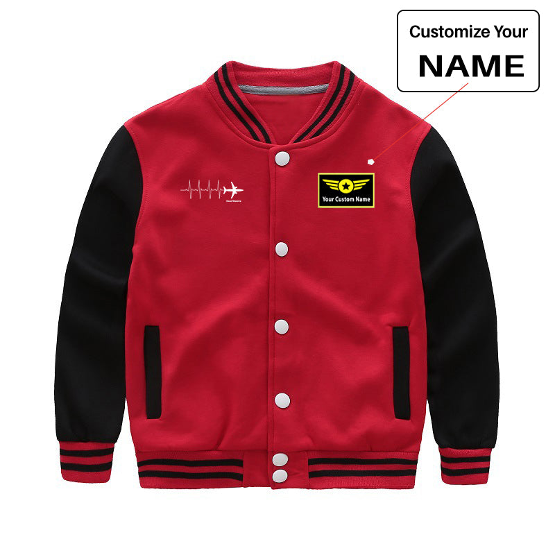 Aviation Heartbeats Designed "CHILDREN" Baseball Jackets