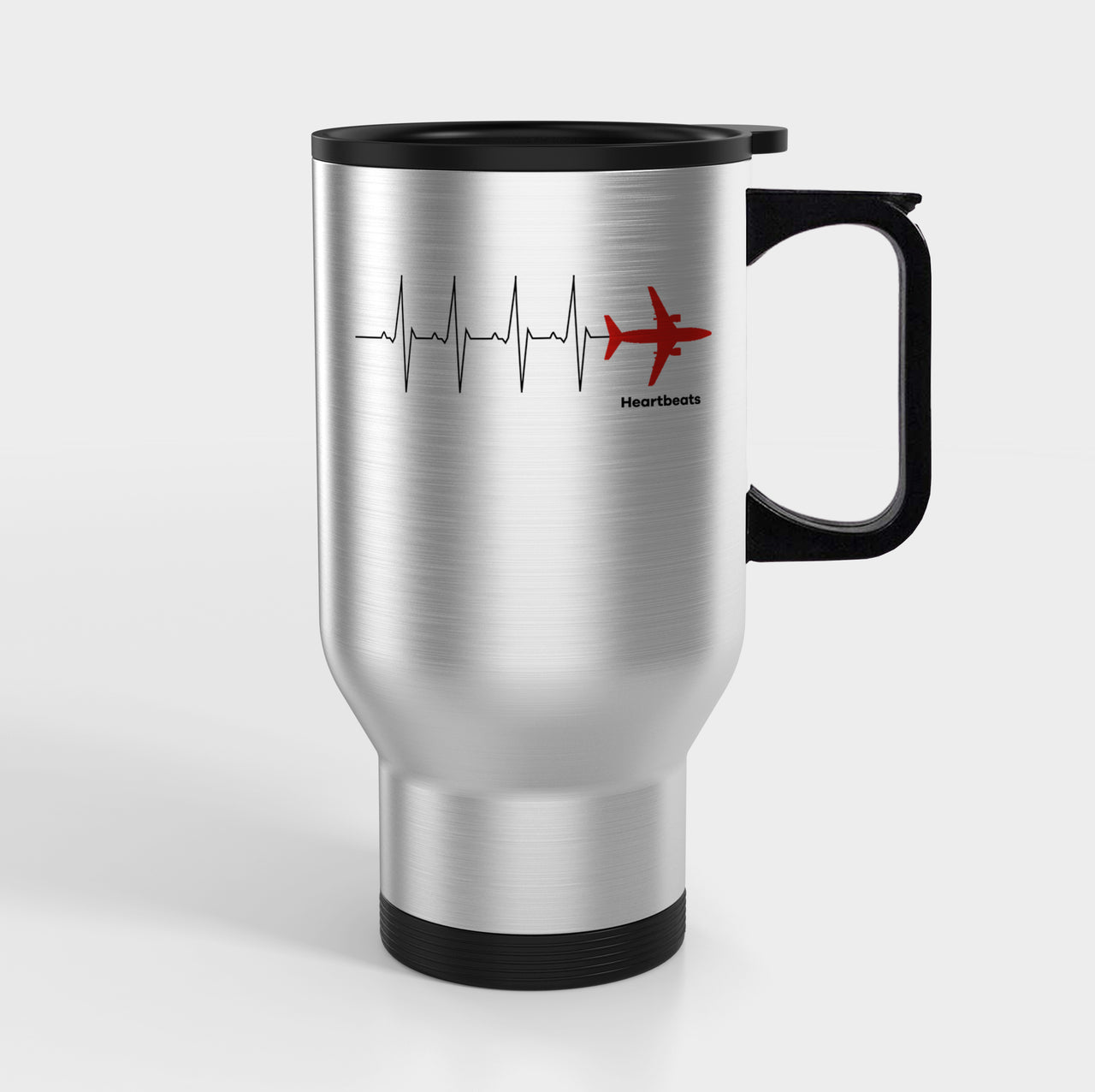 Aviation Heartbeats Designed Travel Mugs (With Holder)
