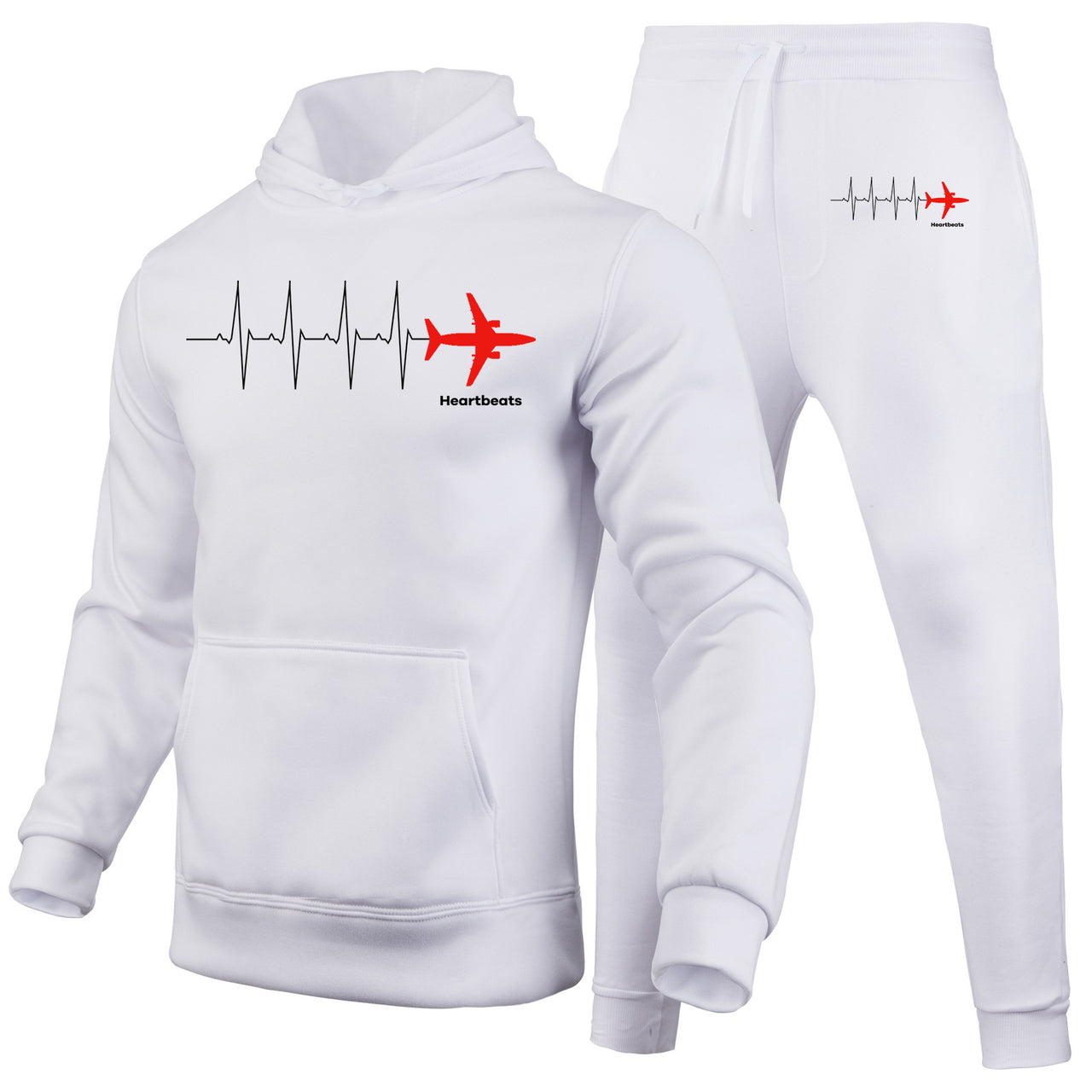 Aviation Heartbeats Designed Hoodies & Sweatpants Set