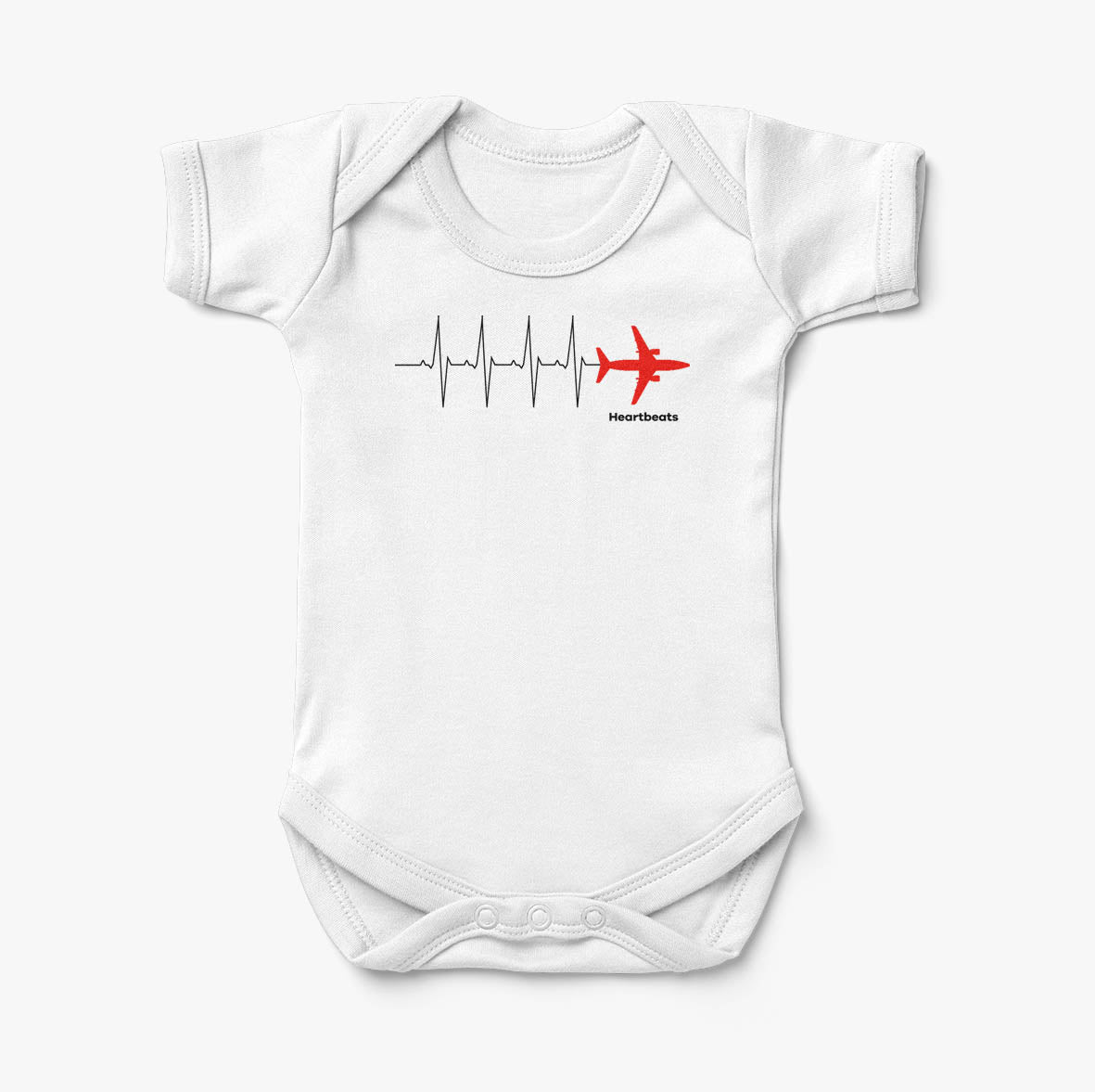Aviation Heartbeats Designed Baby Bodysuits