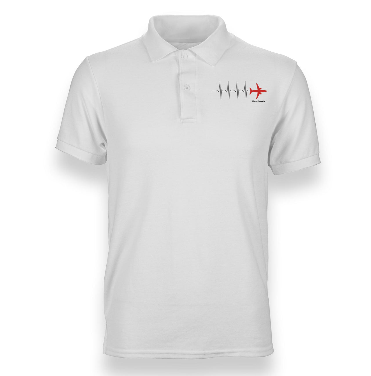 Aviation Heartbeats Designed Polo T-Shirts