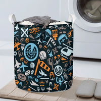 Thumbnail for Aviation Icons Designed Laundry Baskets