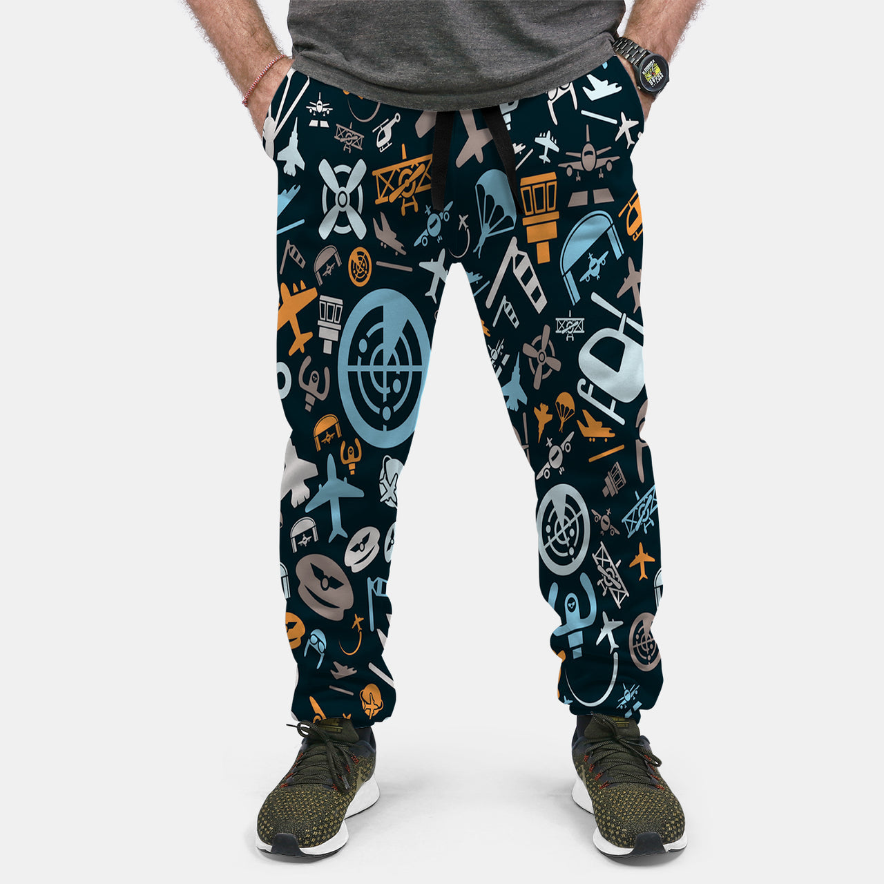 Aviation Icons Designed Sweat Pants & Trousers