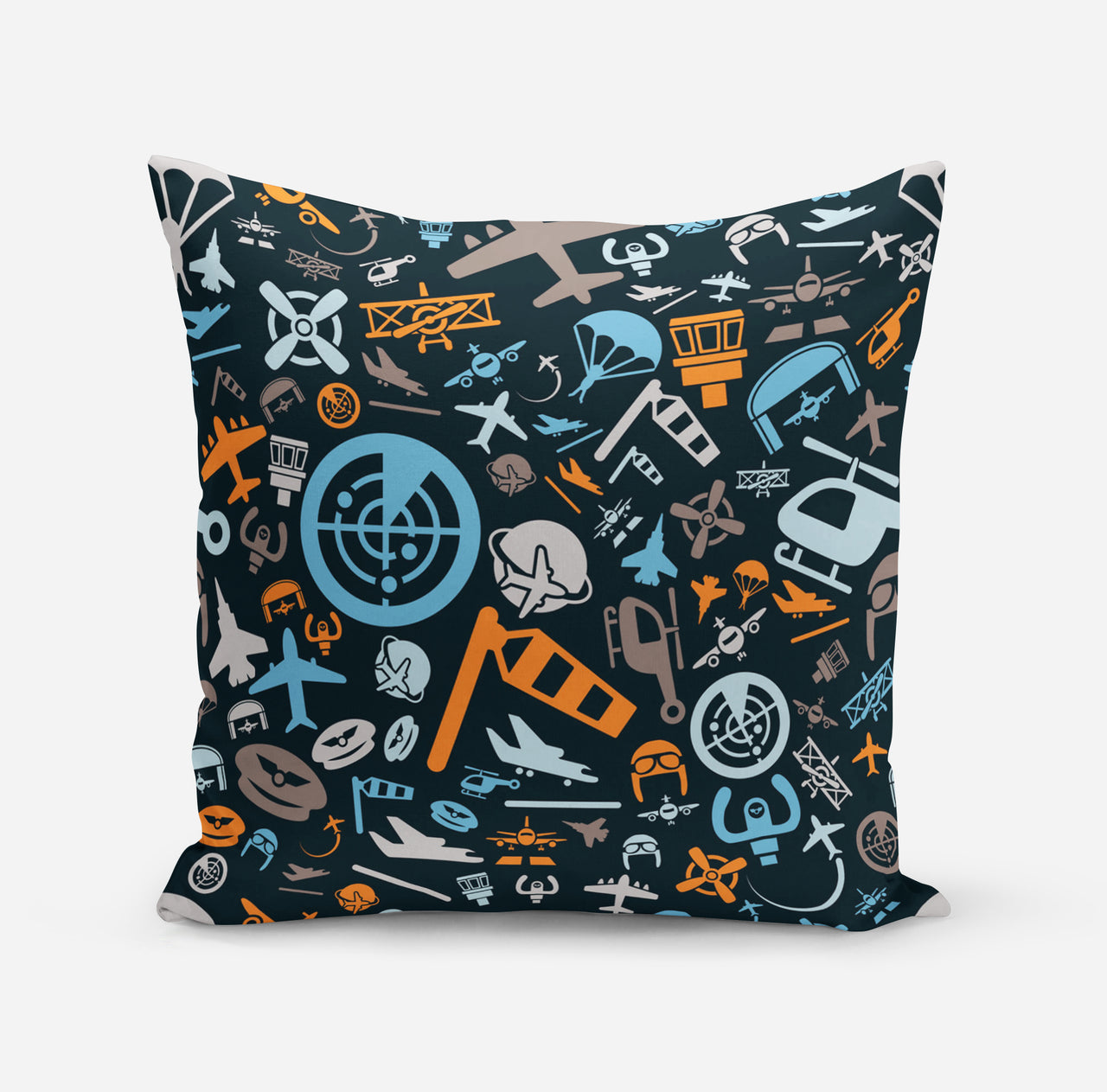 Aviation Icons Designed Pillows