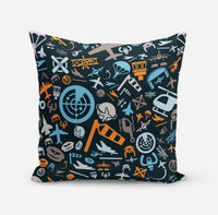 Thumbnail for Aviation Icons Designed Pillows