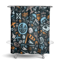 Thumbnail for Aviation Icons Designed Shower Curtains