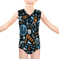 Thumbnail for Aviation Icons Designed Kids Swimsuit