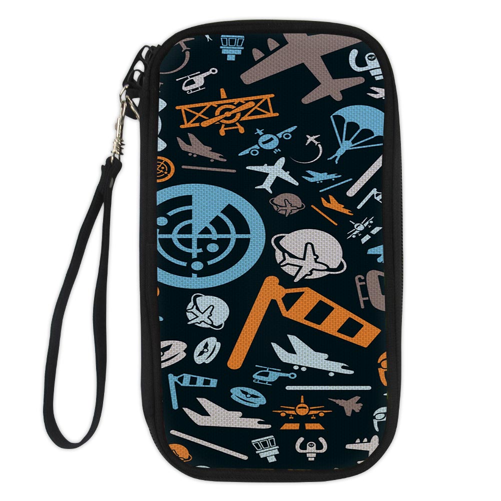 Aviation Icons Designed Travel Cases & Wallets