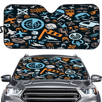 Thumbnail for Aviation Icons Designed Car Sun Shade