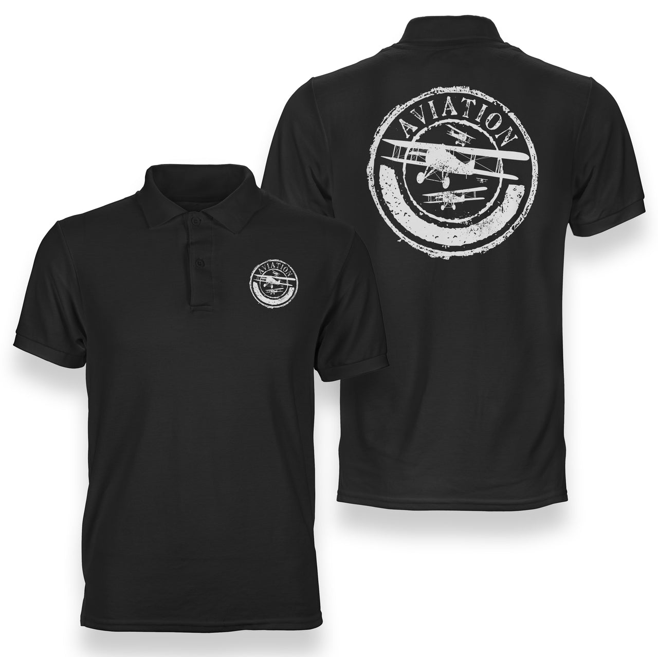 Aviation Lovers Designed Double Side Polo T-Shirts