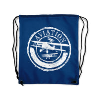 Thumbnail for Aviation Lovers Designed Drawstring Bags