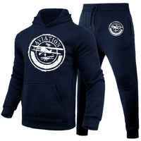Thumbnail for Aviation Lovers Designed Hoodies & Sweatpants Set