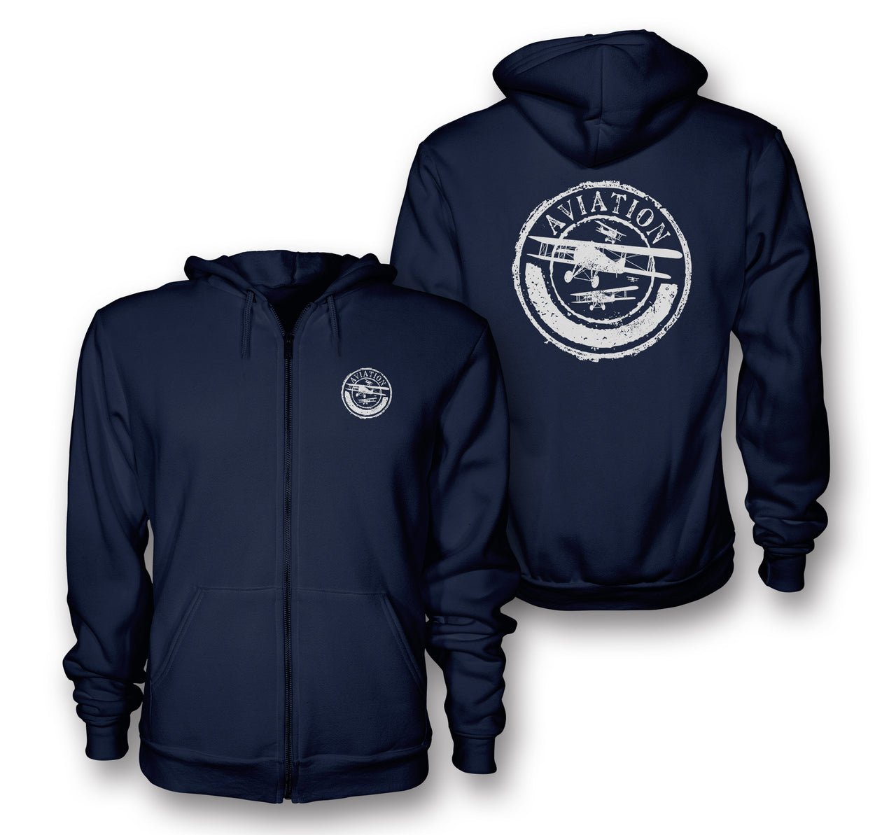 Aviation Lovers Designed Zipped Hoodies