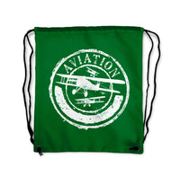 Thumbnail for Aviation Lovers Designed Drawstring Bags