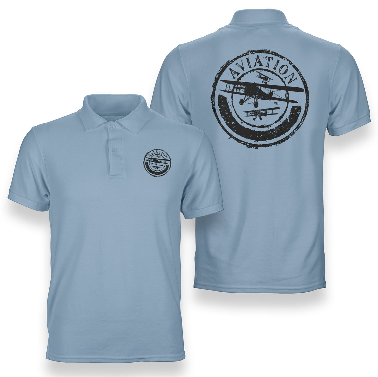 Aviation Lovers Designed Double Side Polo T-Shirts