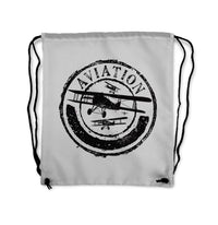 Thumbnail for Aviation Lovers Designed Drawstring Bags