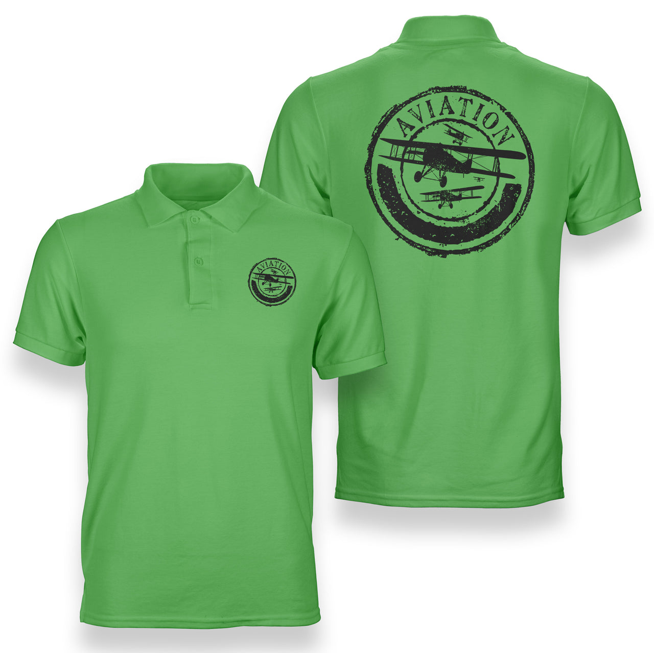 Aviation Lovers Designed Double Side Polo T-Shirts