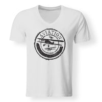 Thumbnail for Aviation Lovers Designed V-Neck T-Shirts
