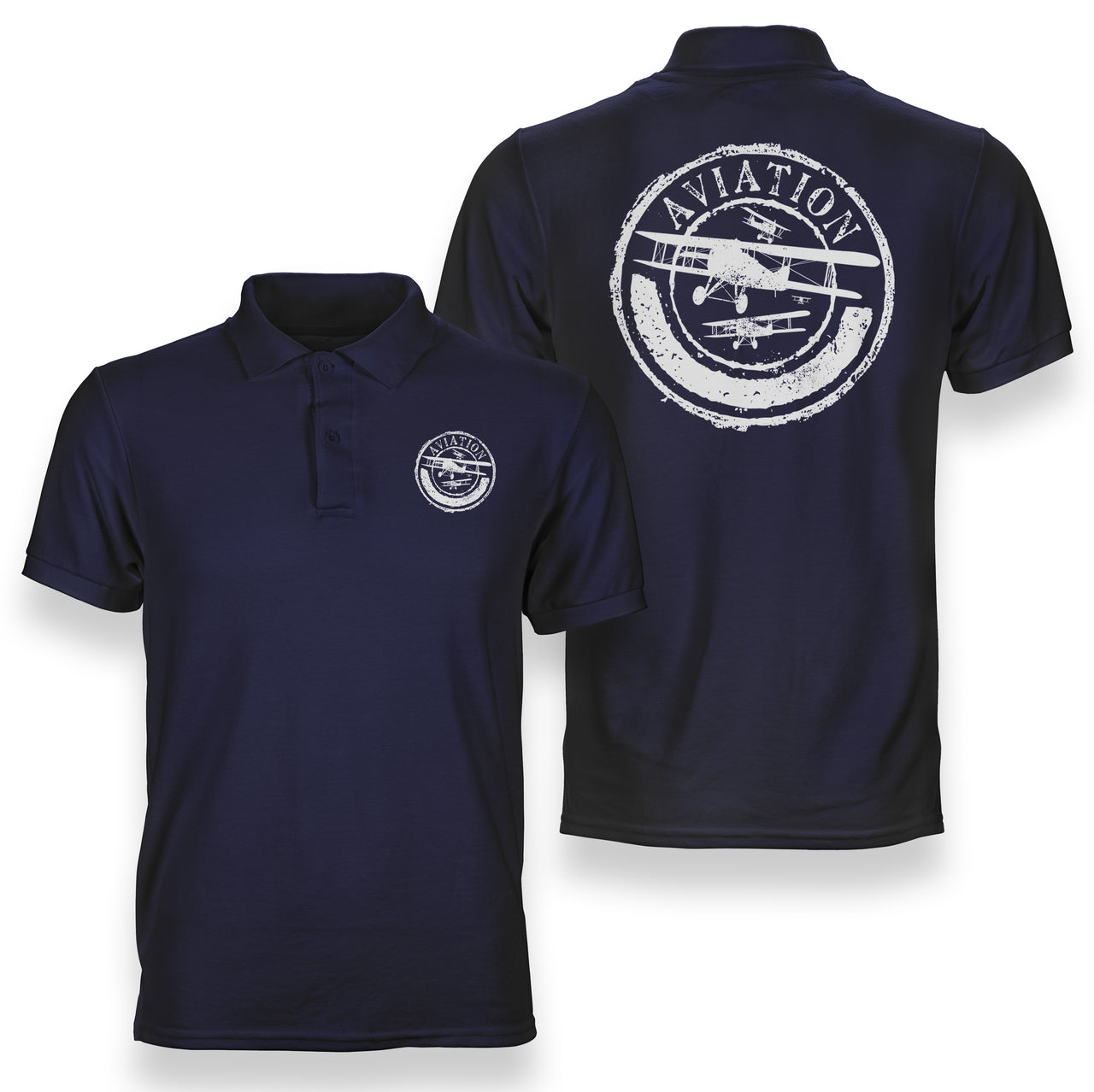 Aviation Lovers Designed Double Side Polo T-Shirts