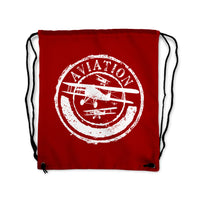 Thumbnail for Aviation Lovers Designed Drawstring Bags