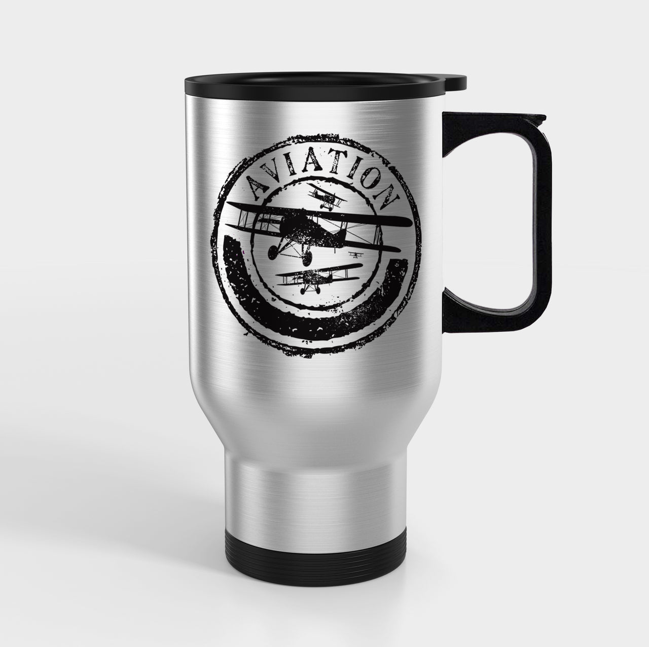Aviation Lovers Designed Travel Mugs (With Holder)