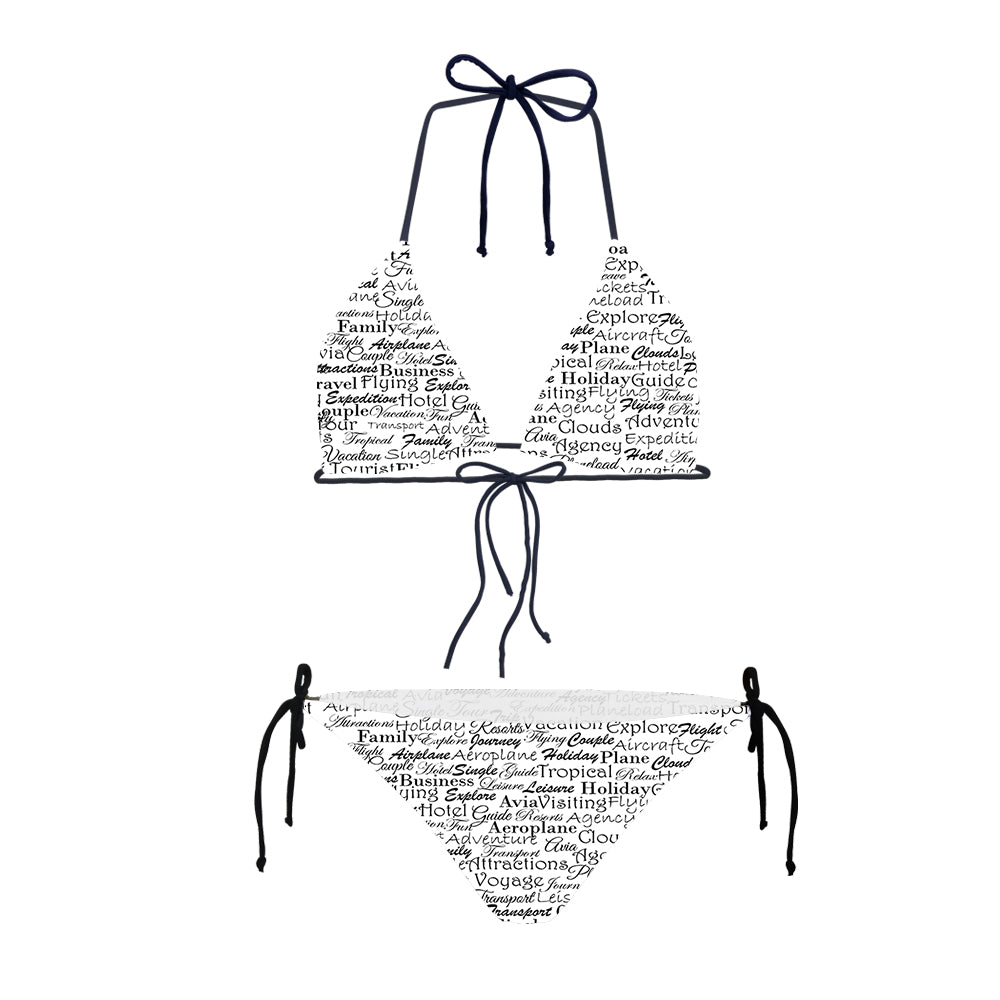 Aviation Lovers Texts Designed Triangle Bikini