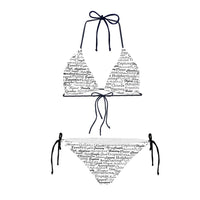 Thumbnail for Aviation Lovers Texts Designed Triangle Bikini