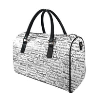 Thumbnail for Aviation Lovers Texts Designed Leather Travel Bag