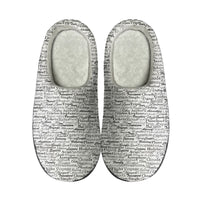 Thumbnail for Aviation Lovers Texts Designed Cotton Slippers